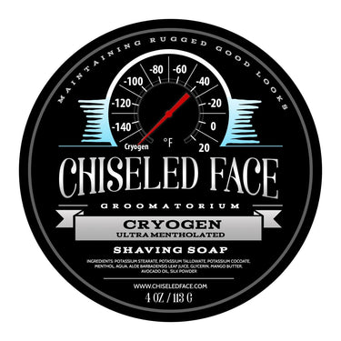Cryogen - Ultra Mentholated - Shaving Soap - Chiseled Face